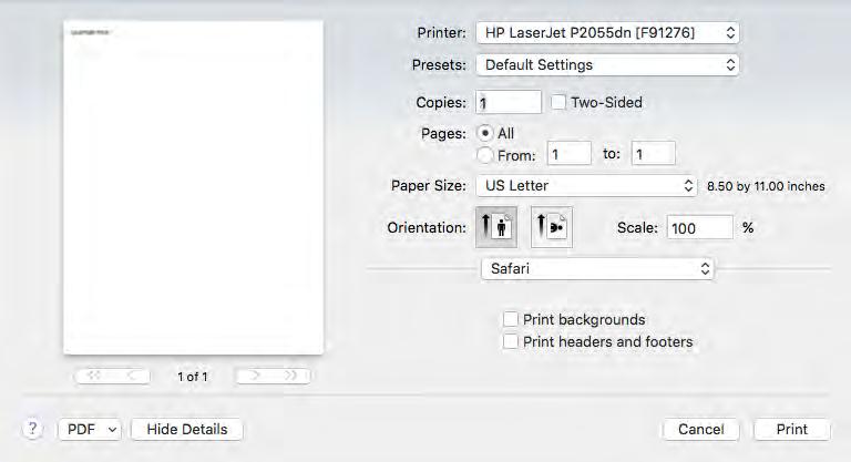 5. The Print page will open. 6. Click Print to create a hard copy of the access code. Alternative: Most computer systems will allow you to save the codes file to a PDF file.