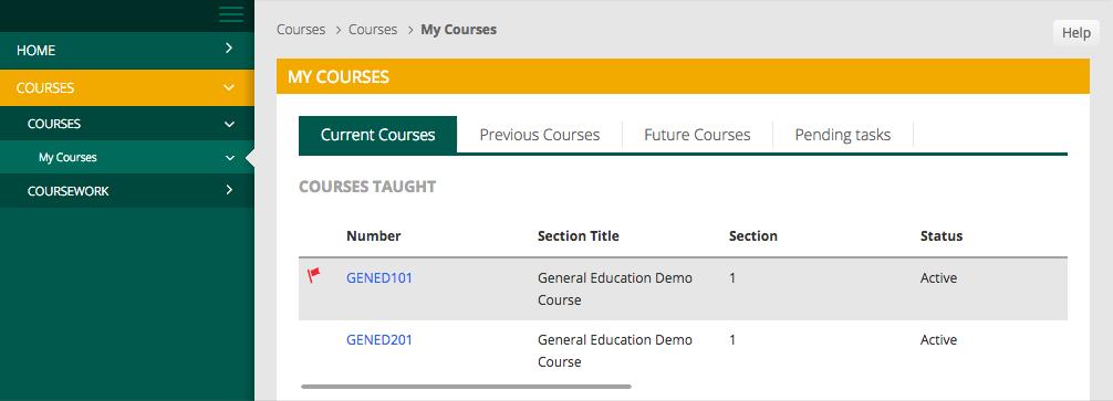 2. Click on the course that has assignments you wish to download.