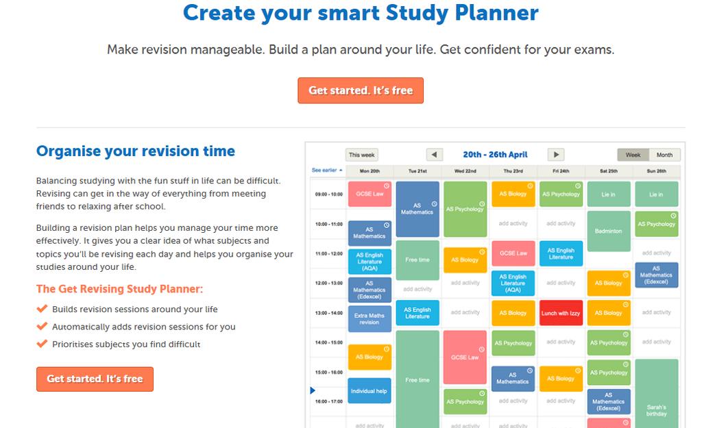 Get Revising Planning