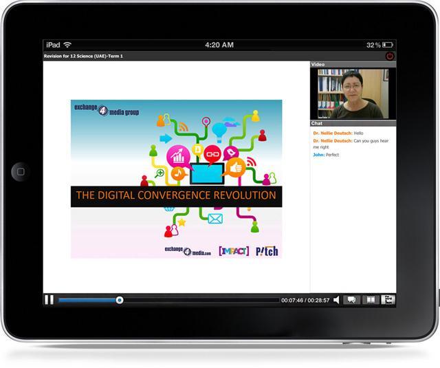 Watch class recordings if students miss a class Incase students miss a class, they can view class recorded by their teacher including presenters audio and video inputs, and multiple whiteboards.