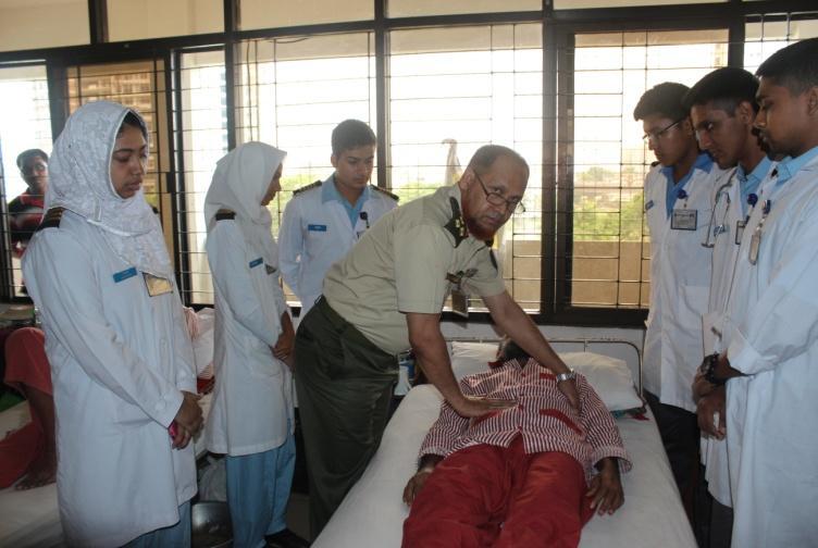 Medical cadets are also engaged to acquire therapeutics knowledge during placement in different wards of the hospital.