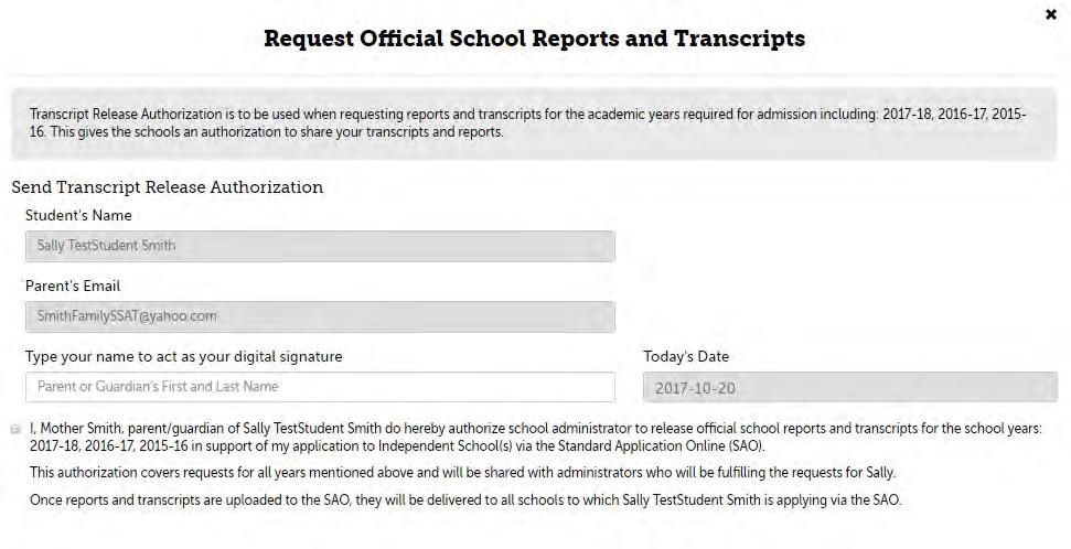 Official School Reports/Transcripts Recommendation Not Requested ( Aug-21) Step 1 for the Official School Report/Transcript request