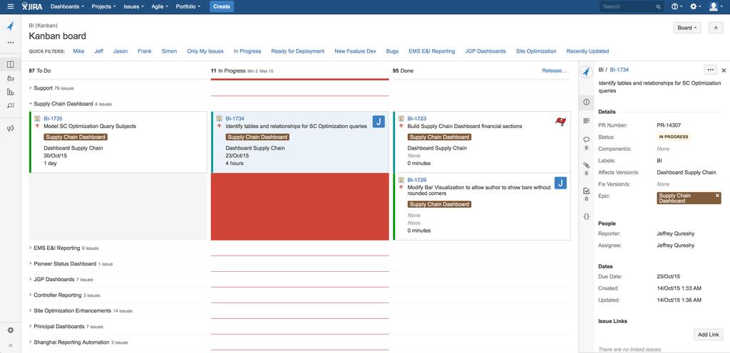 Time boxing and queuing Requests are added to JIRA by user or developer (on behalf of user) Requests are reviewed and updated with a time estimate.