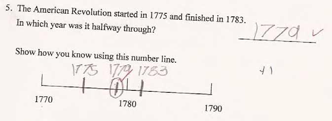 Notice Student C attempted the idea and then simplified the number line to just the