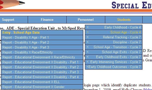 CYCLE 7 Reviewing Student Data in MySped Overview Special Education student data in MySped Resource is the data pulled from APSCN Special Education Module.