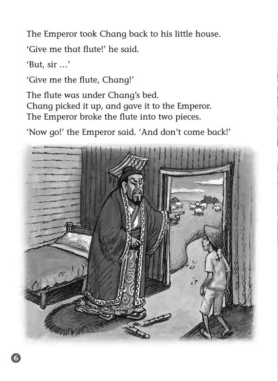 l Read the title of Chapter 1. Explain that called means the same as named. Tell the children to look at the picture on page 3. Ask Which character do you think is Chang? What is he playing?