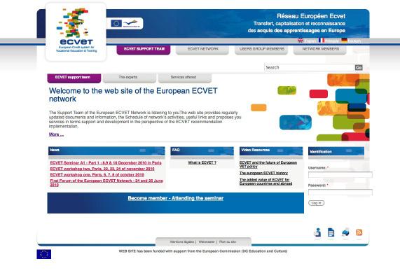 Become member of the European ECVET network! The Website of the European ECVET network is available since October.
