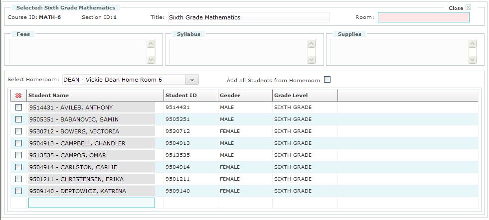 To add just your homeroom, click the dropdown arrow next to Select Homeroom. Choose homeroom. 6.