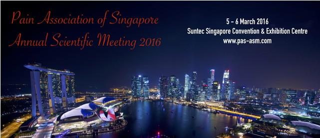 The Pain Association of Singapore (PAS) is going to organize Annual Scientific Meeting on 5 & 6 March 2016 with an interesting scientific programme that covers various aspects of pain management, in
