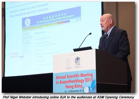 Annual Scientific Meeting in Anaesthesiology 2015 The Annual Scientific Meeting in Anaesthesiology 2015 was successfully held on 14-15 November 2015.