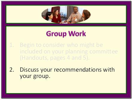 Slide 20 If you have multiple boards, have each board group report back on the groups they want represented (groups, not individuals) to give the other boards