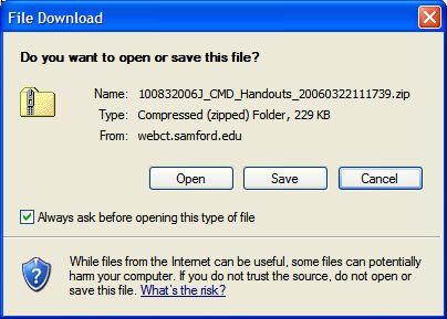 i. Click Save to save the file on your computer.