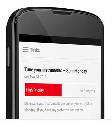 Tasks Instructors can help students track and manage the progress of various tasks, from turning