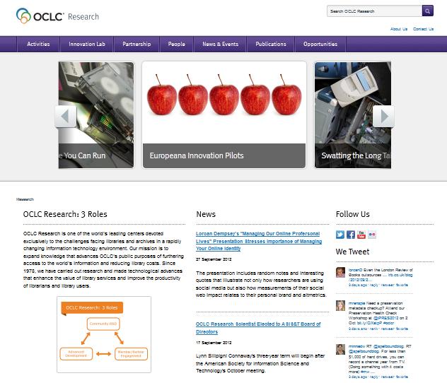 OCLC Research is one of the world s leading centers devoted exclusively to the challenges facing libraries and archives in a rapidly changing information technology environment.