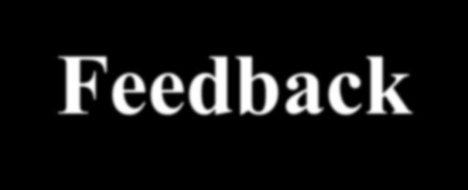 Feedback Crucial element of independent and small group time Feedback on the application of