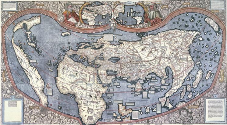 The Waldseemüller Map of 1507 Just fifteen years after Columbus landed in the Western Hemisphere, this map, which was created by the German cartographer Martin Waldseemüller, reflected a dawning