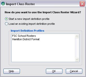 Import Class Roster from Text The text file can be either comma- or tab-delimited, include the fields in any order, and contain additional information.