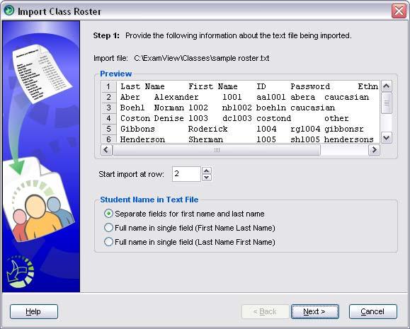 (Windows only) About import definition profiles All settings and mapping choices made while using the Import Class Roster Wizard are stored in the import definition profile (.tid file).
