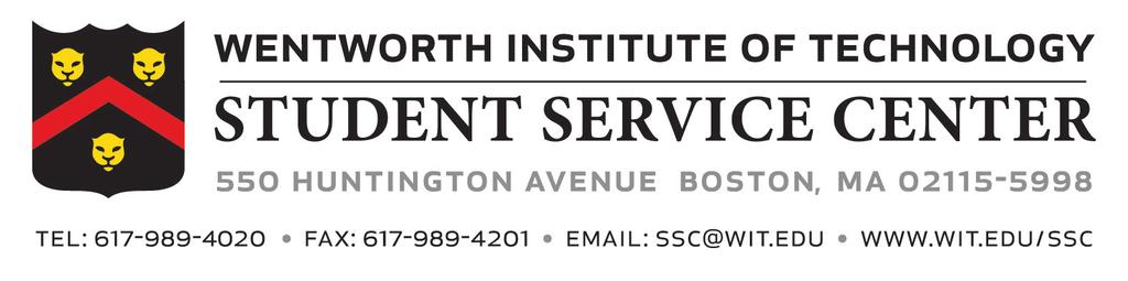 Contact Us Wentworth Institute of Technology Student