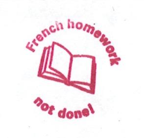 You will be given direct guidance as to how to improve. You will get lots of stamps like these from your French teacher.