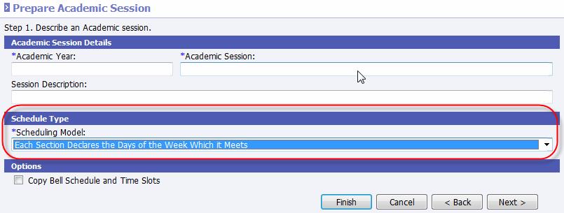 Note: It is strongly recommended to remove holidays and non-attendance days from the calendar before assigning Day Types. Click to Fill Bell Schedules. Enter the start and end date.
