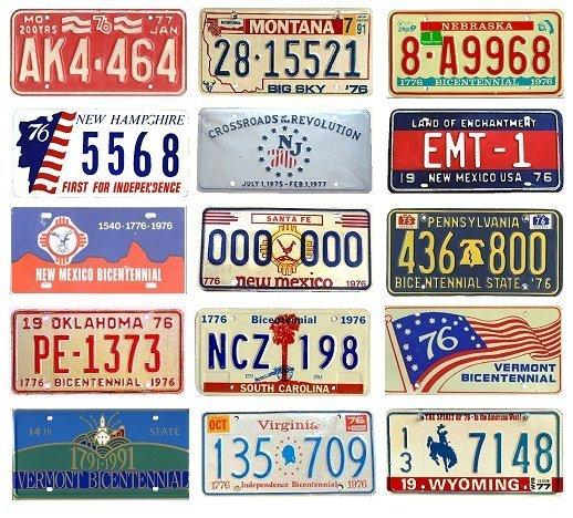 US license plates.