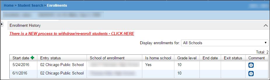 2. On the Enroll page, the Summer School who enrolls the student second (Summer School #2) will need to select No
