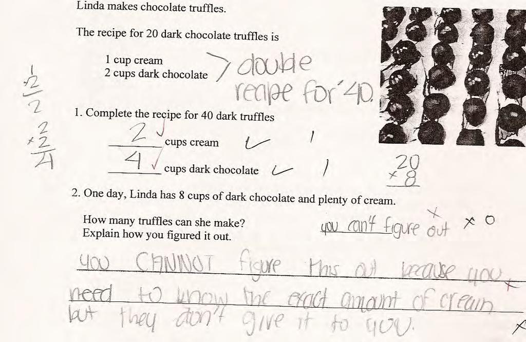 Student E cannot make sense of the idea that there is plenty of cream in part 2.