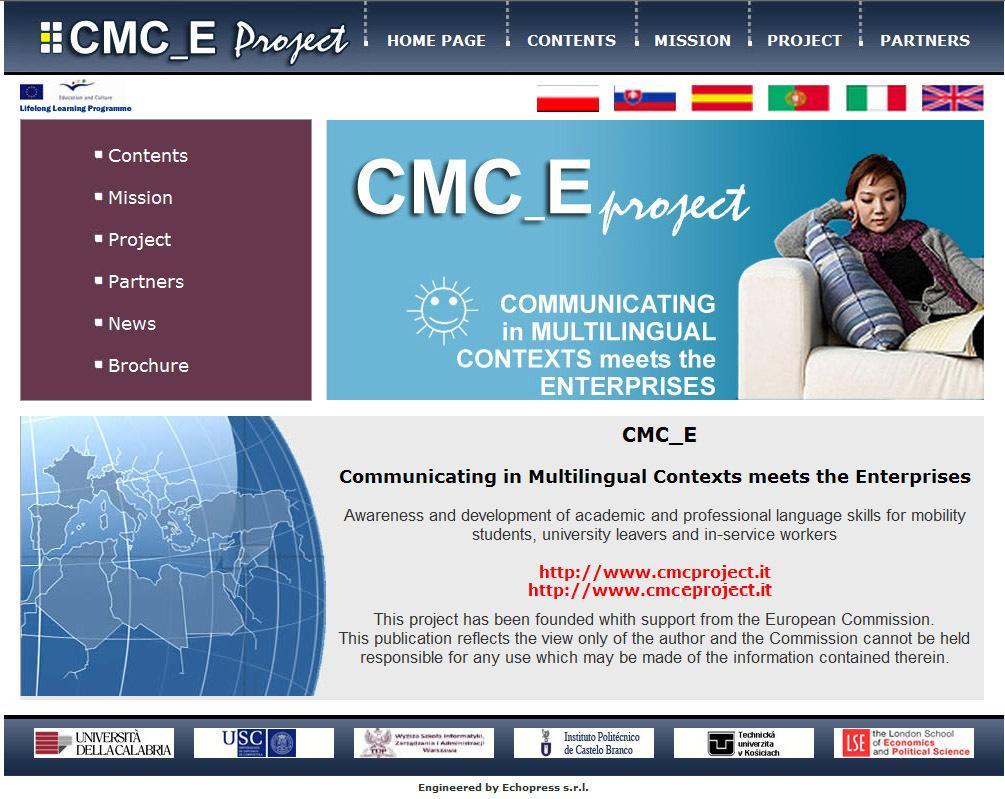 Module 1 and Module 2, the End-of-Module Self-Evaluation Test as well as Unit 1 of CMC_E Module 3 developed during the first year of activity of CMC_E project are available on the project website www.