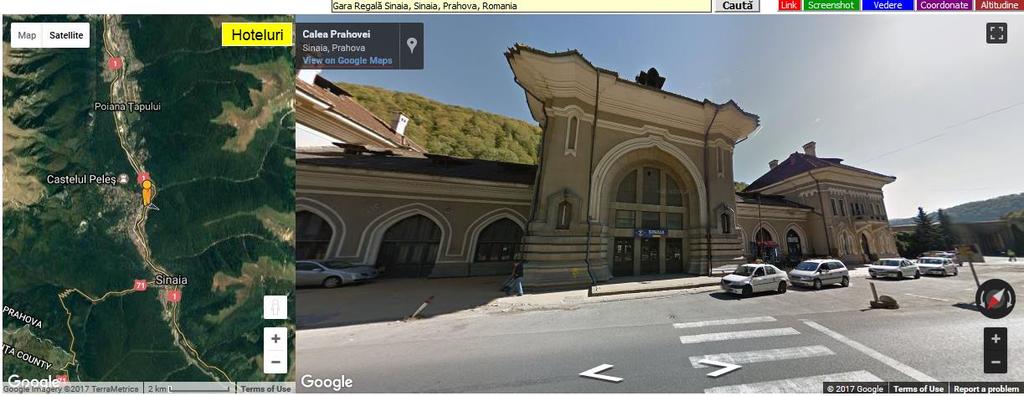 From Sinaia train station, you can walk till the training location (around 30 min, relaxing walk): cross the street in front of the station and start climbing the stairs you will see as you cross to