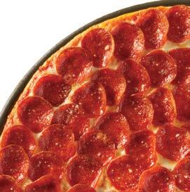 Every large thin crust pepperoni pizza is loaded with over 100 pepperoni from Edge to Edge We have been using the very same family sausage recipe since our first