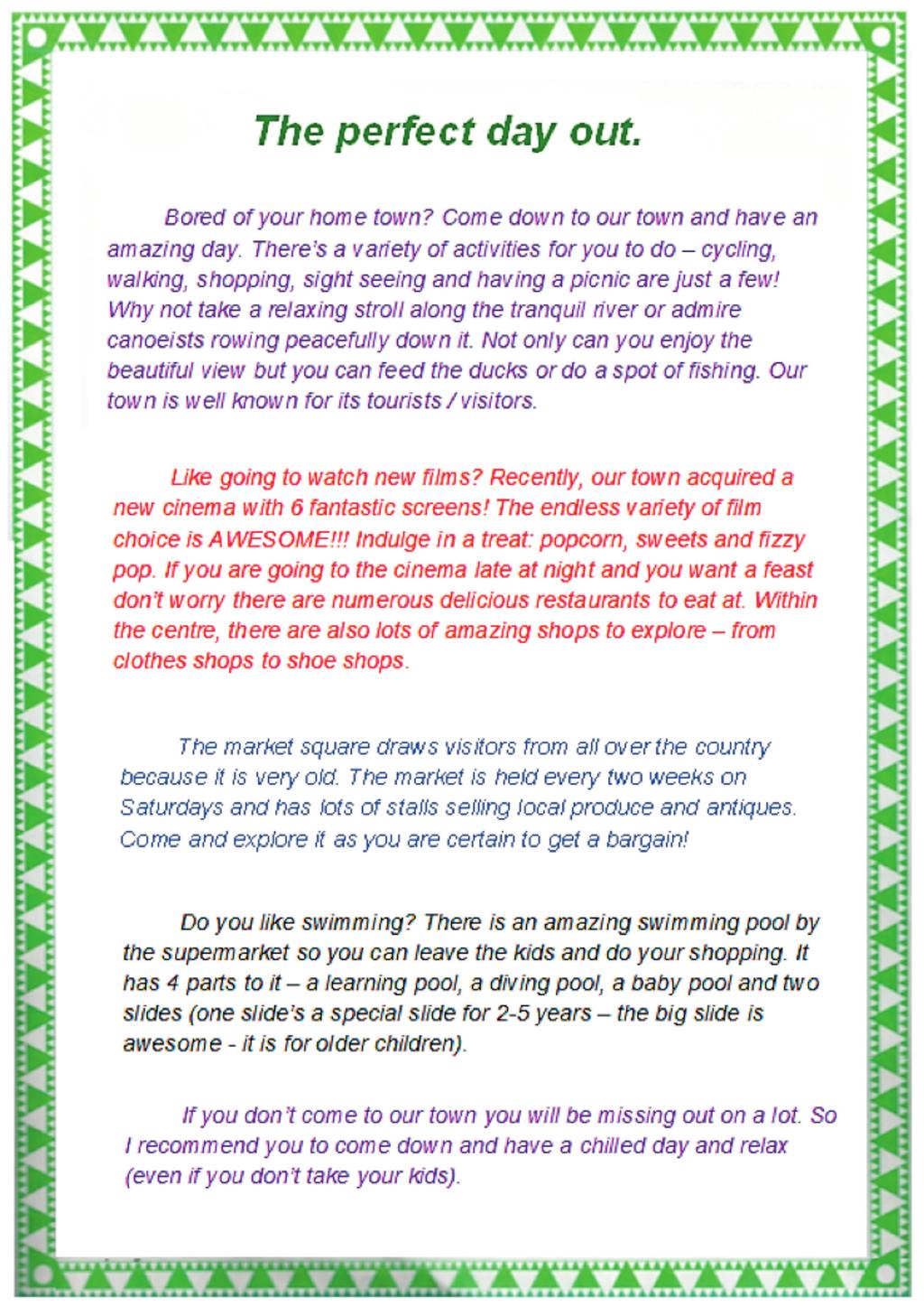 Piece F: Promotional leaflet 2016 English writing exemplifi cation 2016KS2 english writing exemplifi cation As part of a unit on different types of non-fiction