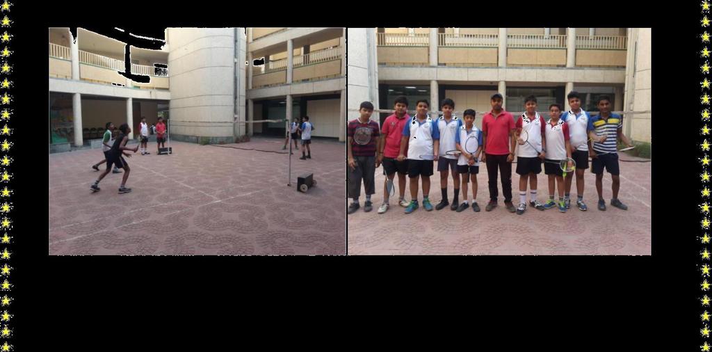 INTER HOUSE COMPETITIONS BADMINTON COMPETITION - BOYS (IX TO X) Dated: th APRIL, 0 One team from each house participated in the competition.