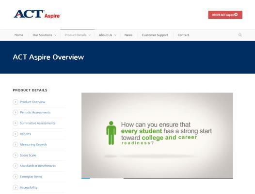 ACT Aspire Resources Go to discoveractaspire.