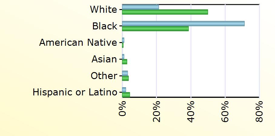 Virginia White 20 13,104 Black 67 10,156 American Native 1 150 Asian 1 720 Other 3 963 Hispanic or Latino 2 1,163 Age