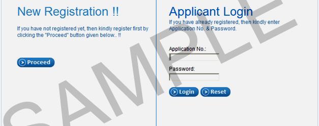 This will direct the New Registrant to the Application Form page.