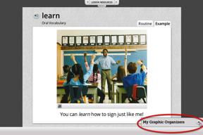 3. The graphic organizer can be used throughout the lesson, select Save (disk icon) at the bottom of the page,