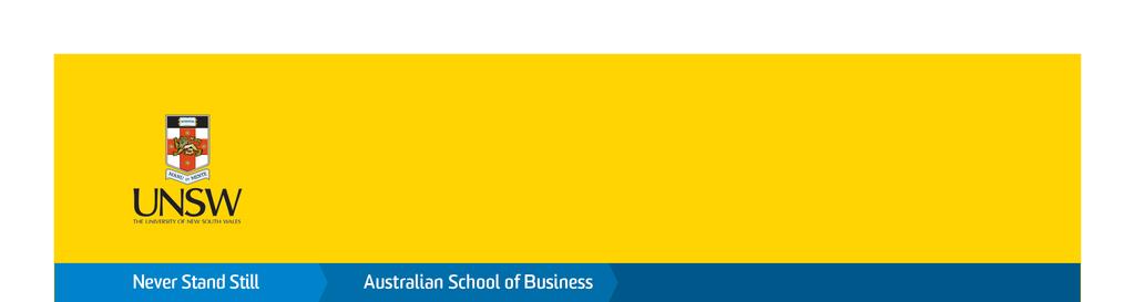 Australian School of Business School of Banking and Finance