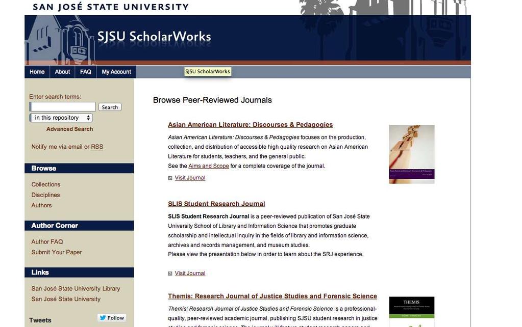 Library as Publisher Bepress Institutional Repository software with overlay journal capability Mostly