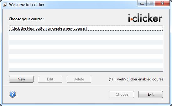 i>clicker v6.1 User Guide 8 1 - The Basics: Setting Up and Starting i>clicker Create Your Course(s) IMPORTANT: For i>clicker 5.