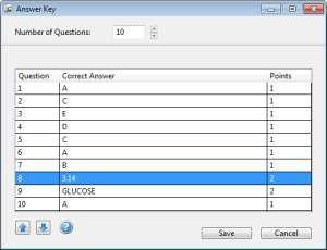 i>clicker integrate for EduCat Instructor Guide 6. Click any number in the Question column to select that question.