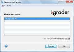 4 Grading and Viewing Results Using i>grader to Assign Credit for Sessions and Questions TIP: Remember to check for software updates to i>clicker and i>grader using the WebUpdate tool. 1.