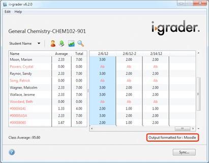 i>clicker integrate for Moodle 2 Instructor Guide Exporting Grade Data to EduCat After you ve polled your students in class, your polling data will appear in i>grader, the i>clicker gradebook