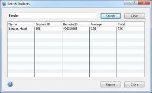 i>clicker integrate for Moodle 2 Instructor Guide Searching for Student Data The Search Students option allows you to locate student information by searching for their name, student ID, remote ID,