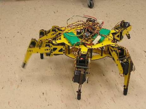 The robot in these tests shown does not have any sensors attached. This was a walking test from the microprocessor based controls course offered spring semester 2006.