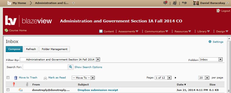 D2L will then take you into a submission history page that again confirms your submission date: Your assignment has been submitted successfully when you see the above confirmations.