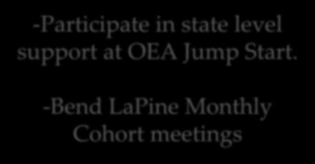 -Participate in state level support at OEA