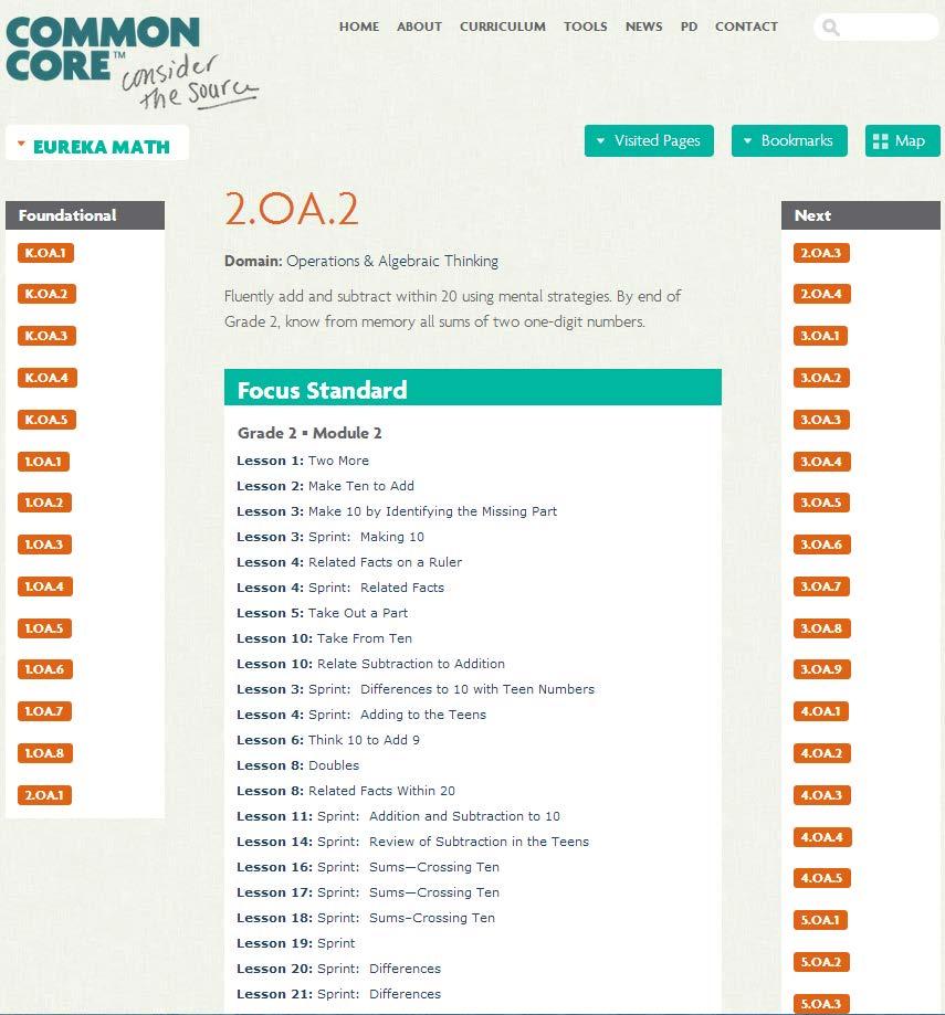 Key Feature Standards Based Search Tool Eureka Math s Standards Based search tool allows teachers to identify lessons associated with CCSS-M and align grade level focus standards.
