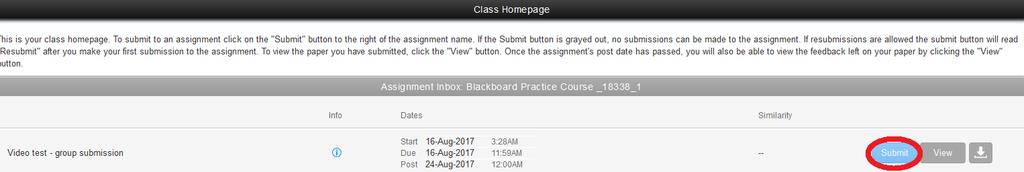 Click on View/Complete You will then see the information about your assignment.