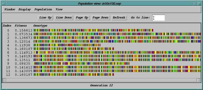 Figure 3: A Population window showing the Individual format.